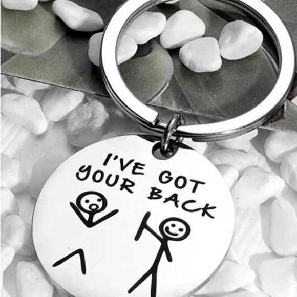 Stainless Steel Bag Charm Keychain “I Got Your Back” Mom to Daughter Gift!! - Picture 4 of 4